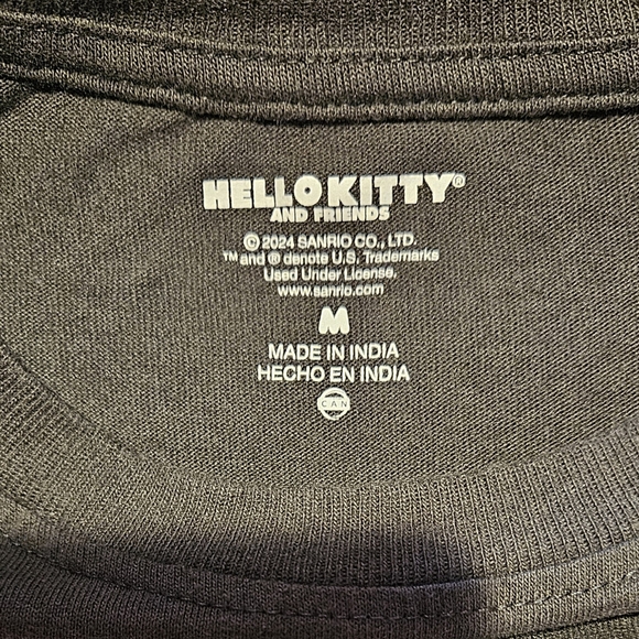 Hello Kitty Graphic Short Sleeve Tee - Charcoal with Pastel Print - Picture 2 of 2